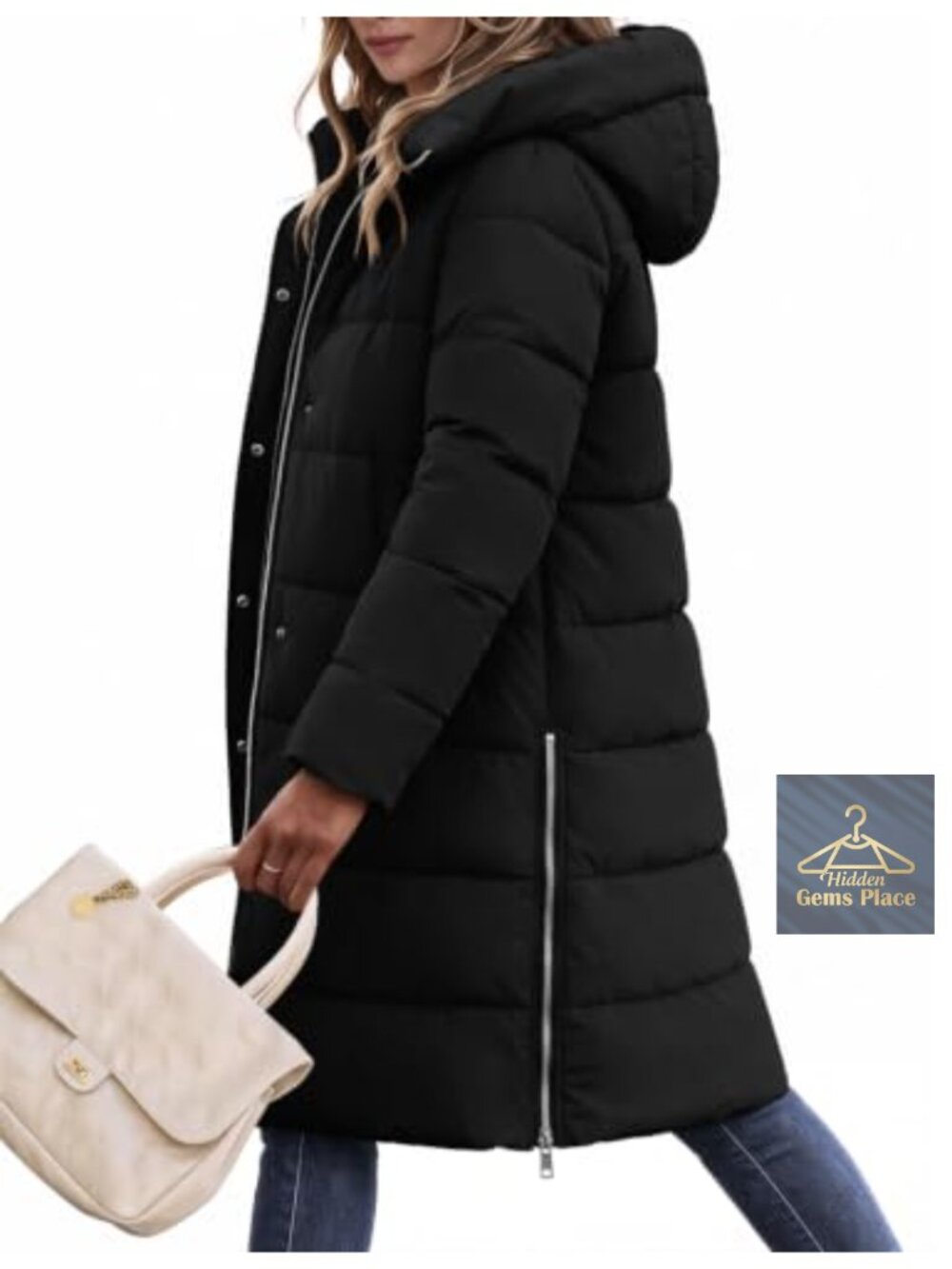 Women's Winter Long Puffer Coat Quilted Hooded Parka Thicken Warm